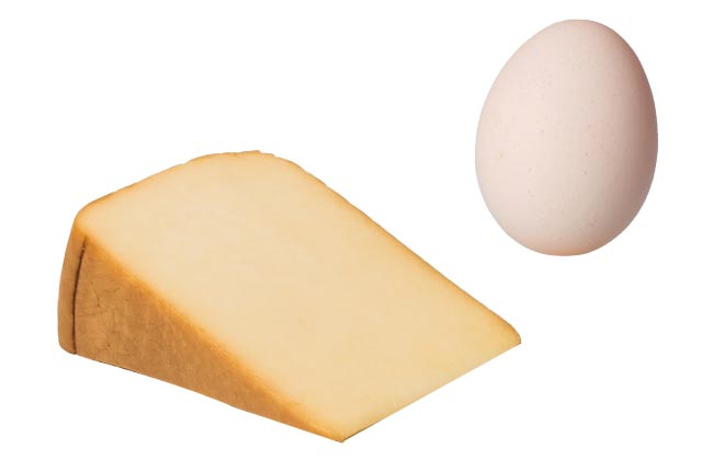 Käse und Ei Bio-Qualität
